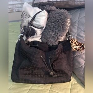 Kate Spade bucket bag, Noel logo print.